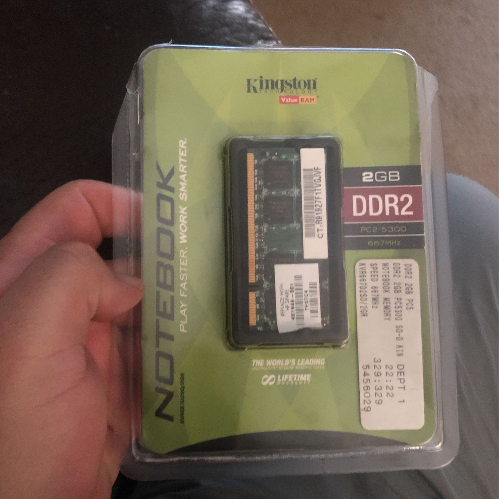 New Kingston Notebook 2GB RAM