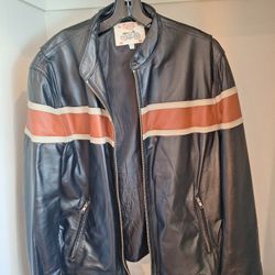 Men's Harley Davidson Leather Jacket, Size L, Like New