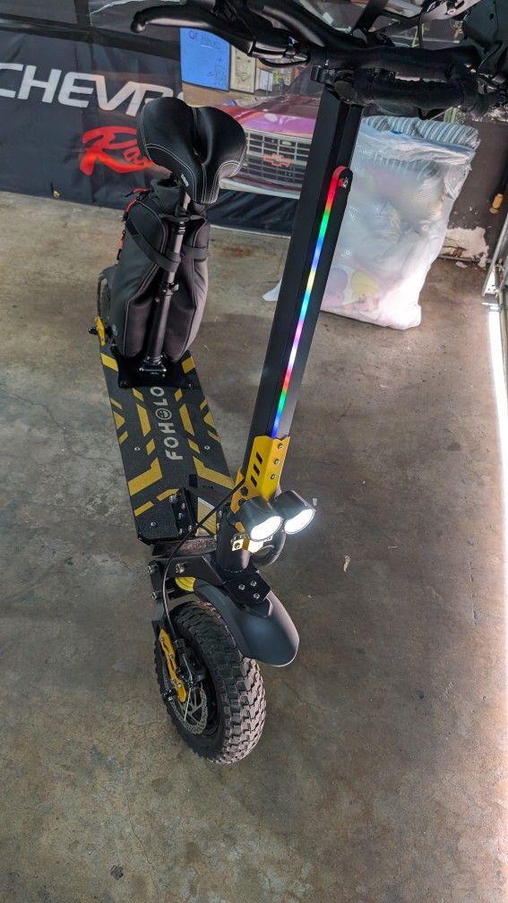 Scooter Adults 5600W Dual Motors Top Speed 47MPH, 60V 21Ah Range 55 Miles, 12" All-Terrain Tires Foldable FastScooter with Seat