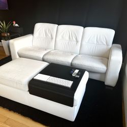 Ekornes Stressless - Genuine Leather Reclining Sofa W/ Ottoman