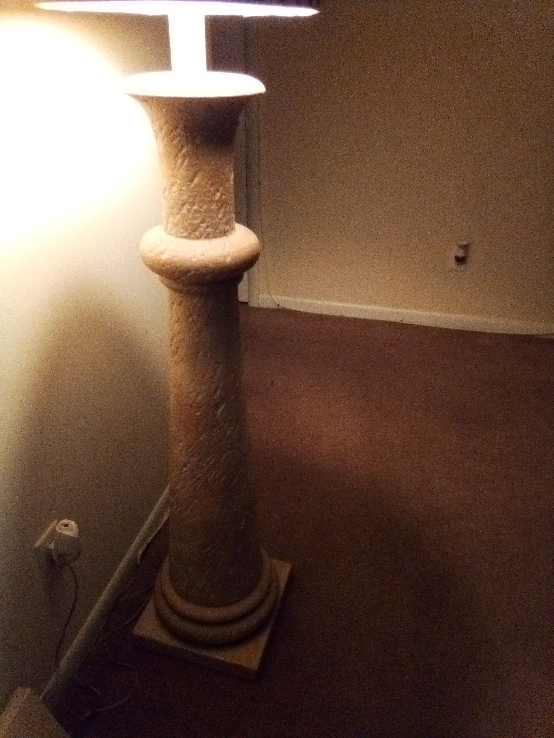 Stone floor lamp