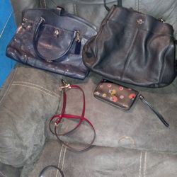 Coach Hand Bags And Wristlet