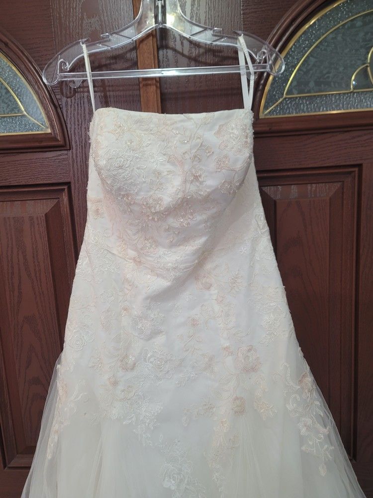 David's BRIDAL wedding Dress With Veil