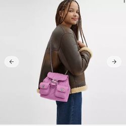 Coach Tabby Quilted Leather Convertible Backpack -Pink 