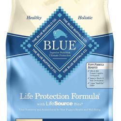 Blue Buffalo Life Protection Formula Natural Puppy Dry Dog Food, Chicken and Brown Rice 10lbs $30