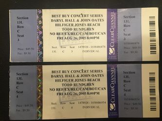 Hall & Oats 2005 Tickets