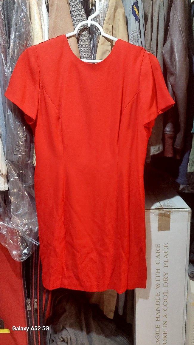 Donna Morgan Short Sleeve Beaded/Lace Sheath Dress