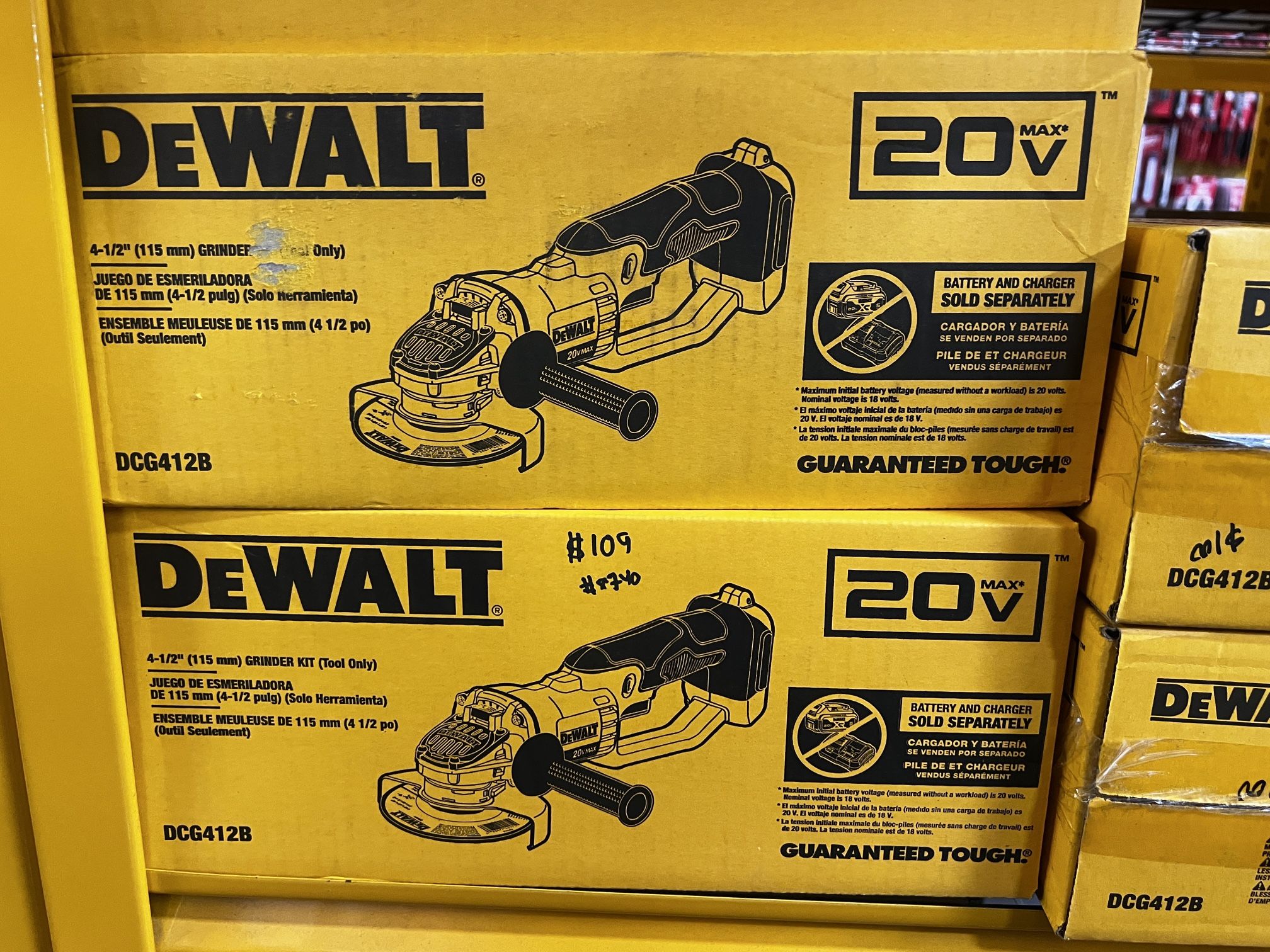 Dewalt 20v Max 4-1/2” Grinder Kit Tool Only
