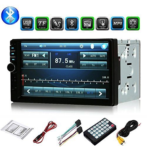 7 Inch car radio 2 din HD Bluetooth car stereo receiver MP3 MP5 player for car with rear bluetooth car dvd view camera and digital touch screen displ