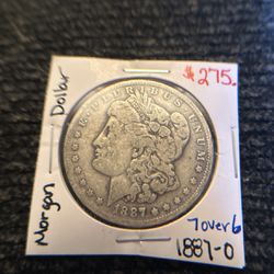1887-O, 7 over 6, Morgan Dollar 