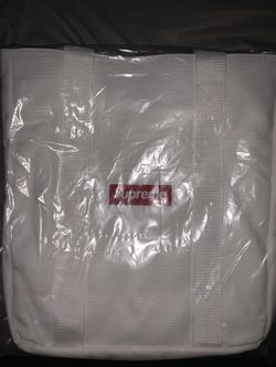 Supreme canvas tote bag