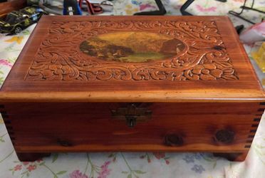 Vintage Cedar Trinket Box #5