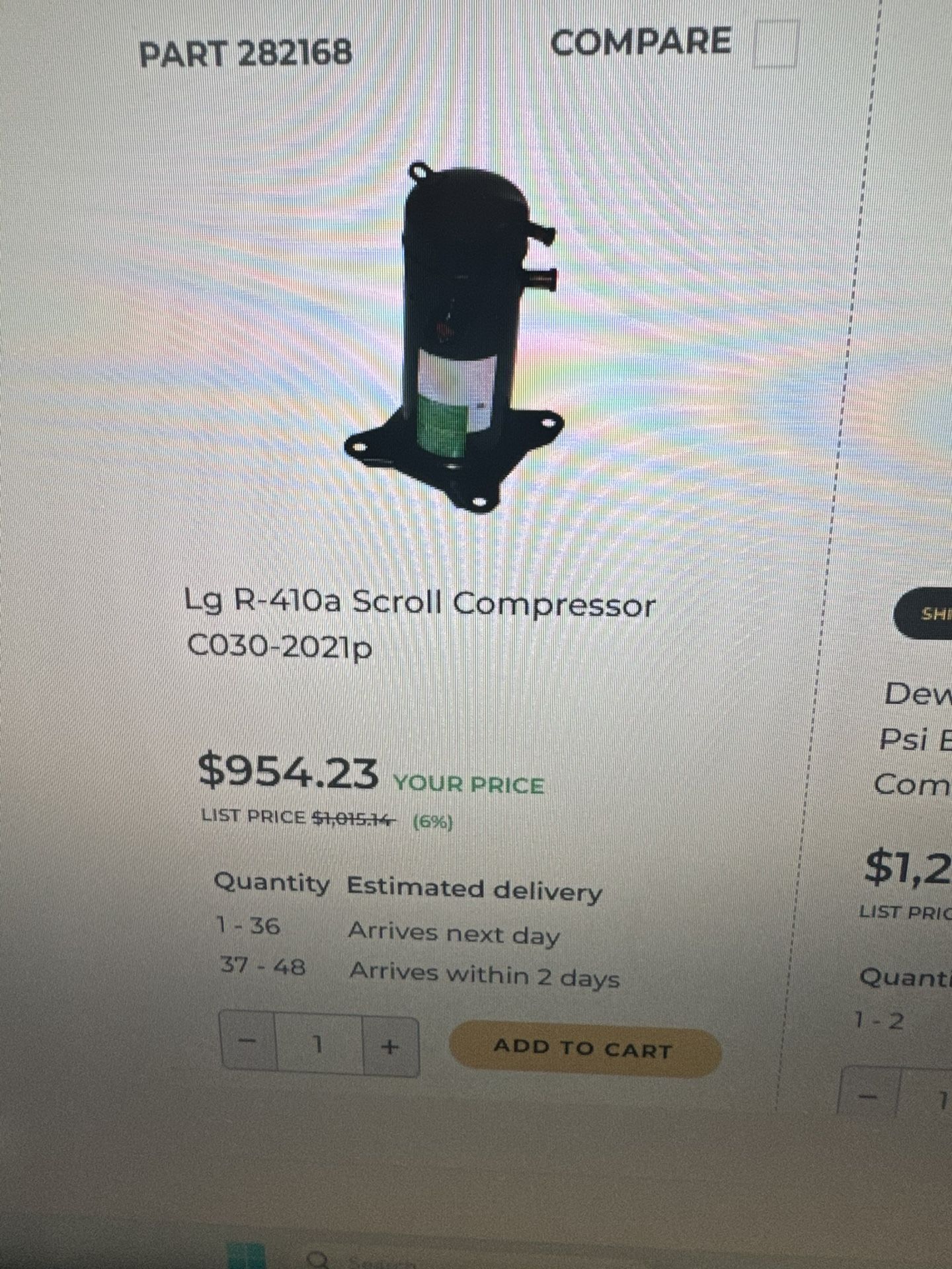 LG Compressor & slant Coil Never Used For AC