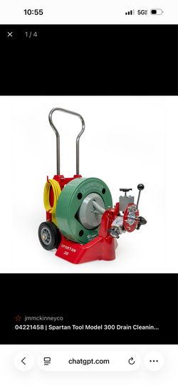 Spartan 300 Drain Cleaning Machine