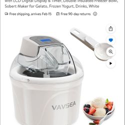 1.5 Quart .. Ice Cream Maker…with Scoop…. Nice ….😎😎😎