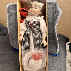 Paradise Galleries Treasury Collection Premier Edition Porcelain Doll w/Watering Can