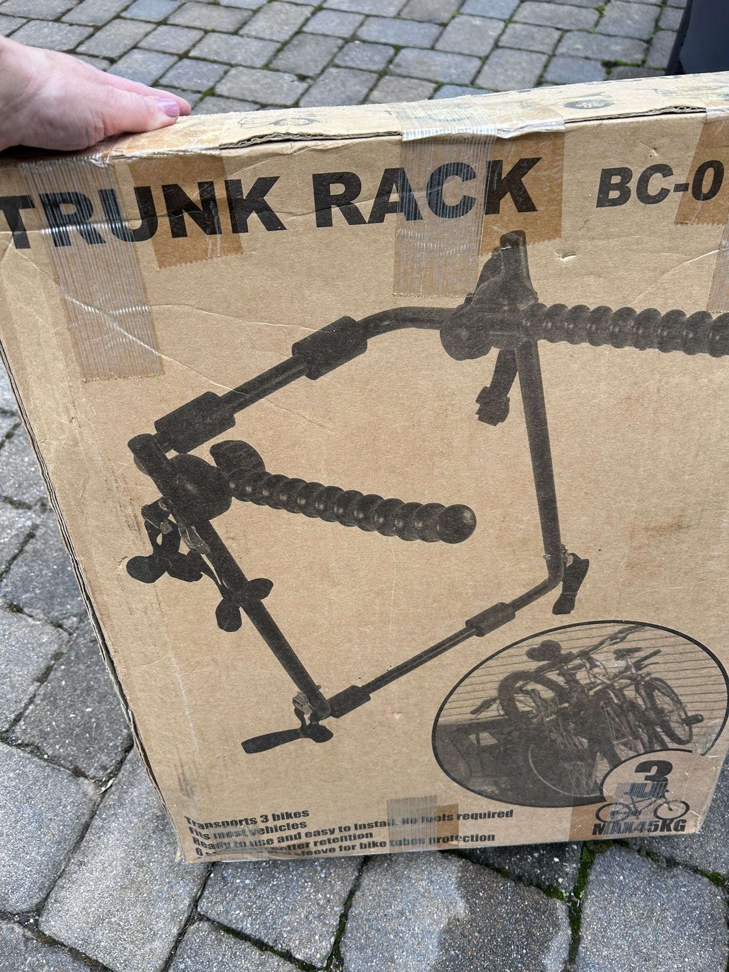 Three Bike Trunk Rack, Brand New In Box