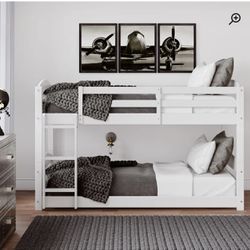 Twin Bunk Bed  With Mattress 