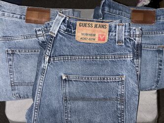 Vintage 3 piece Short & Jeans lot. Tommy Hilfiger & Guess Workwear brands.