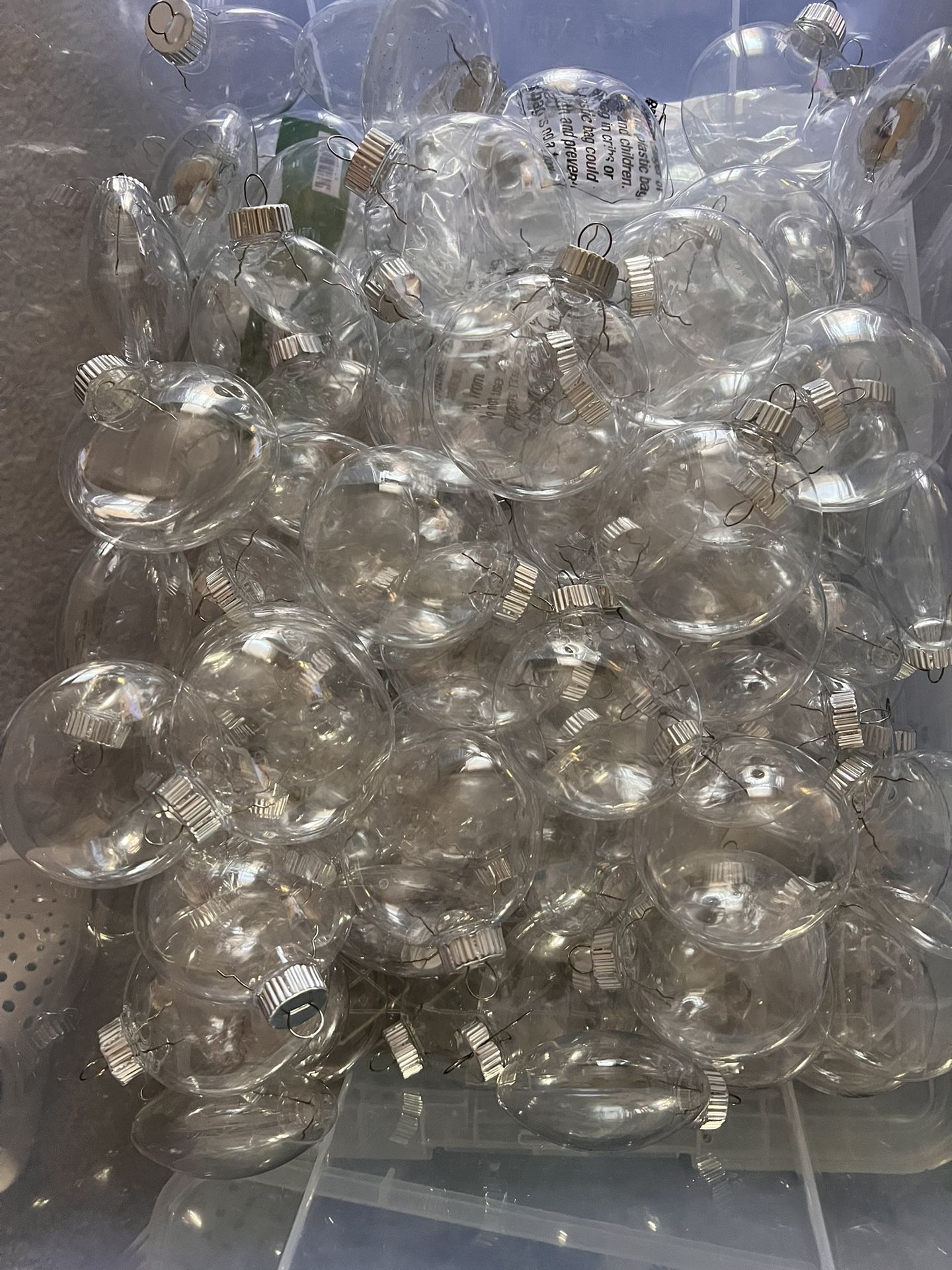 Clear Plastic Christmas Ornaments