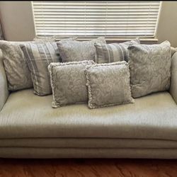 Sofa/Couch (Cream & Tan w/pillows)