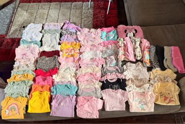 Newborn Girl Clothing Bundle (0–3 Months) – 77 Pieces
