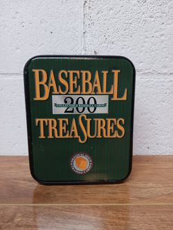 Baseball Treasures 200 Collectible Baseball Cards In A Metal Tin Box Container