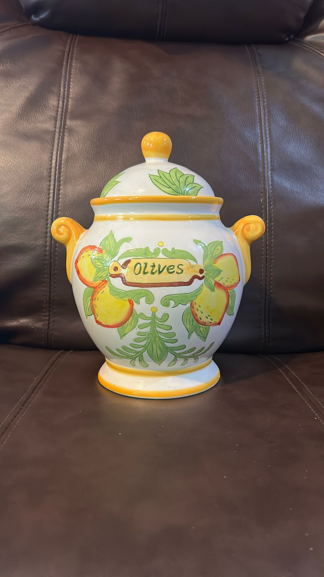 Vintage Olive Jar