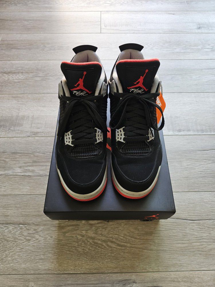 Jordan 4 Retro OG Bred Black Red Size 9.5