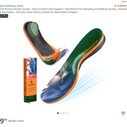 Foot Pain Relief Insole Size L Size 8.5 To 9.5 Men and 10.5 to 11.5 Women