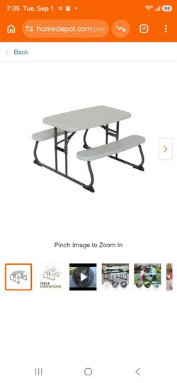 Kids Picnic Table with Benches