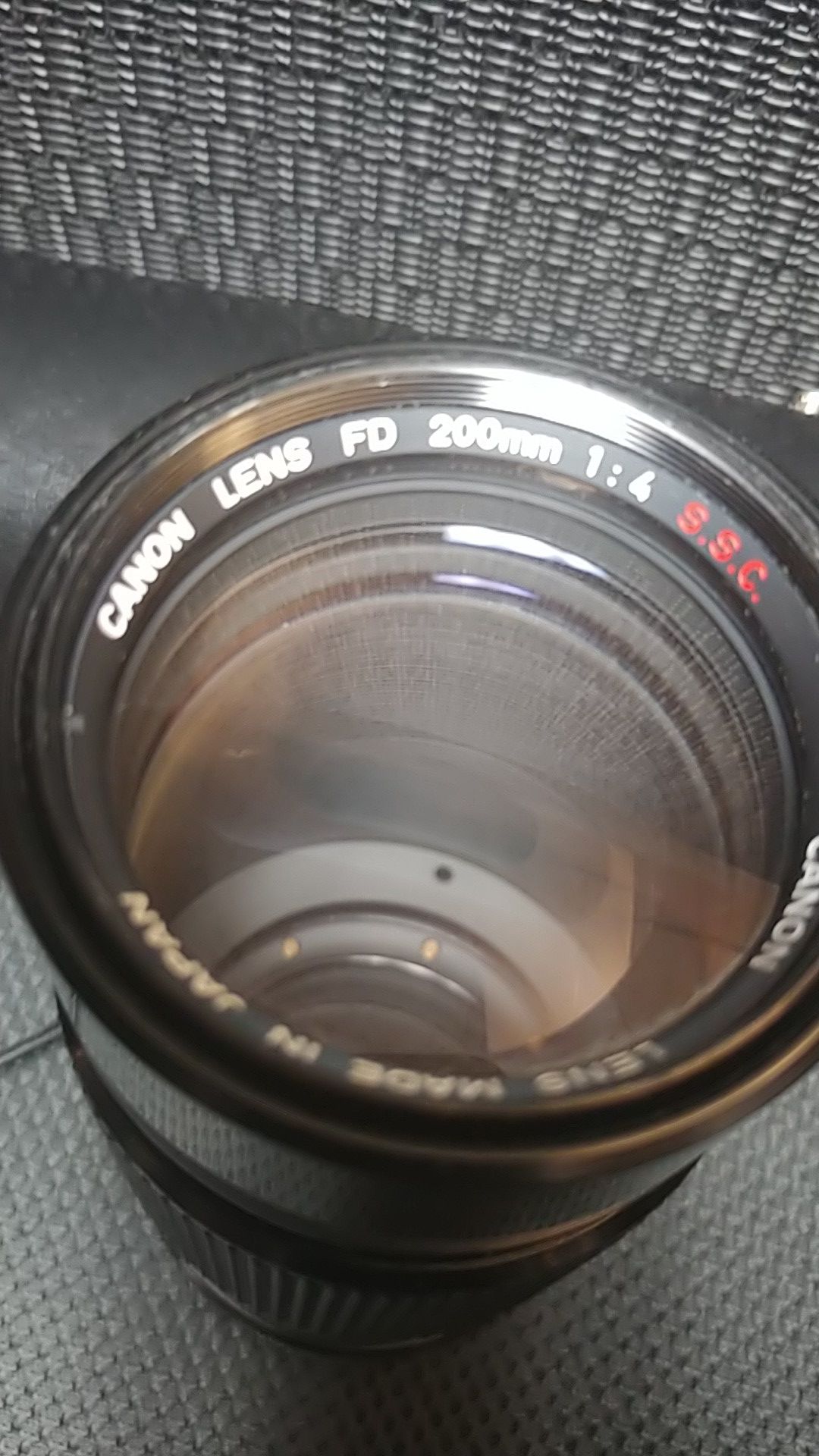 Canon 200mm FD, 1:4, S.S.C. manual lens