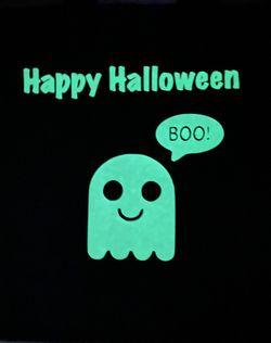 Halloween Trick Or Treat Bag Ghost Glow In The Dark Canvas Tote bag For Kids And Teens