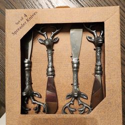 Deer Butter Appetizer Knives
