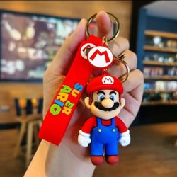 Keychain 3D Super Mario Bros Cute Keyring for Backpacks,Handbag,Purse Keys