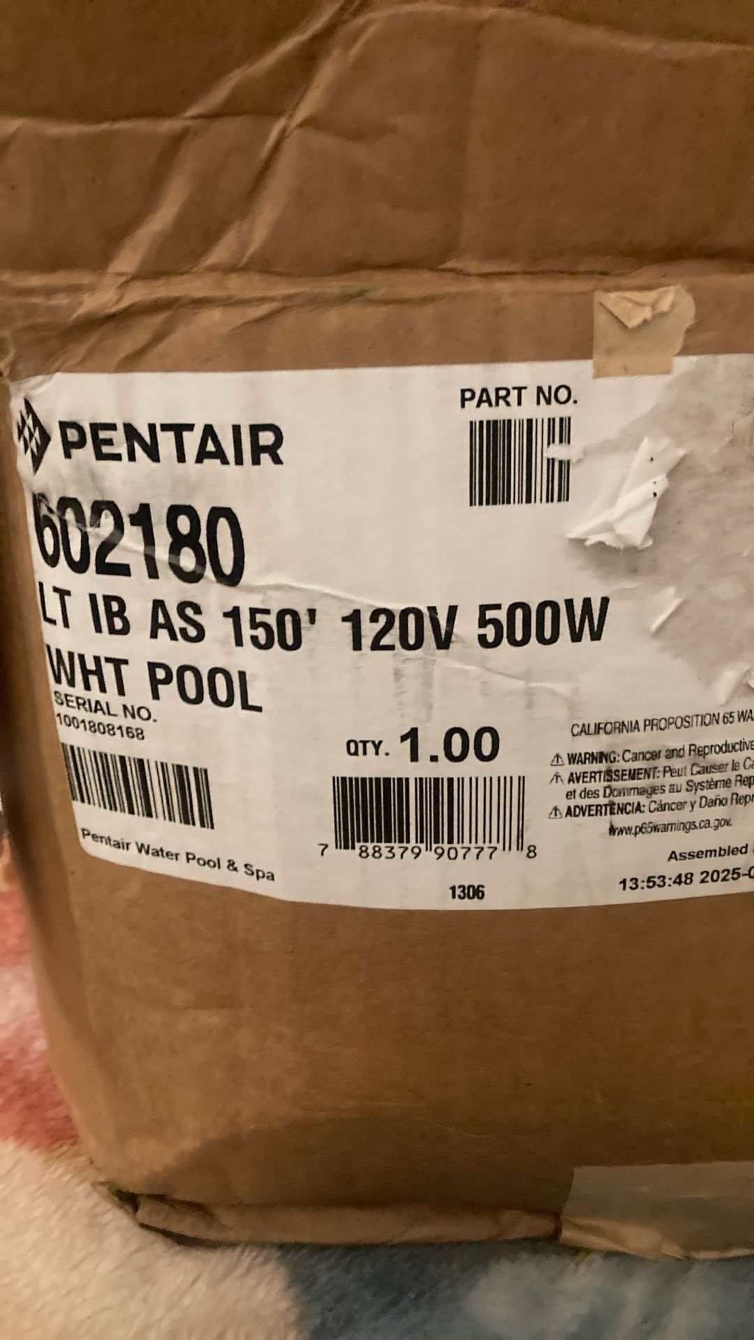 Pentair Swimming Pool Light New In Box With Warranty