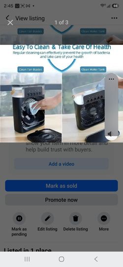 Portable Mini Air Cooler Fan