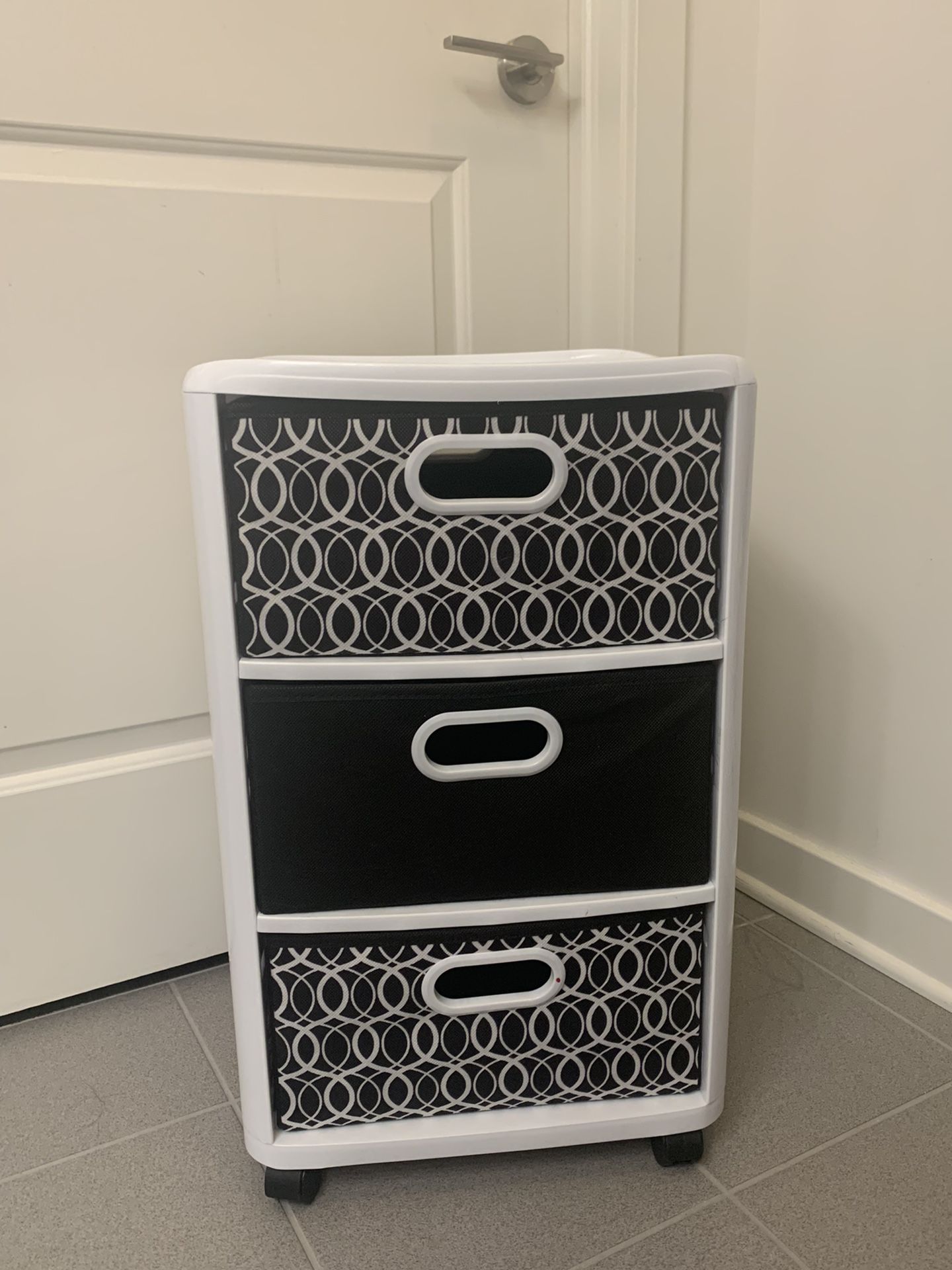 3 Drawer Fabric Cart