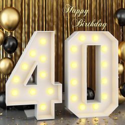 Assembled 40 Birthday Sign 4ft