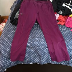 Cherokee burgundy Scrub Bottoms 