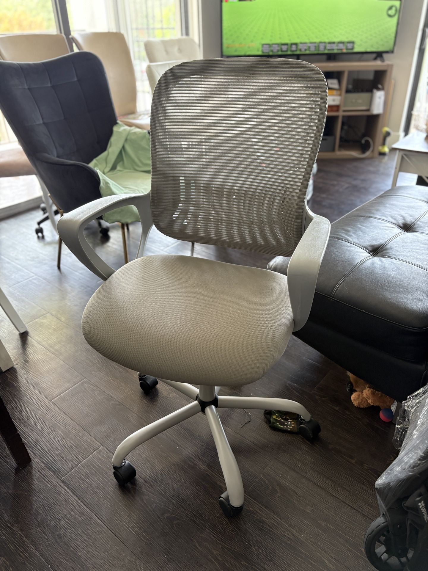 Ergonomic Gray Mesh Office Chair