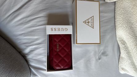 Deep Red Guess Wallet