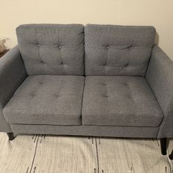 Small Gray Sofa/Love Seat