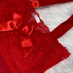 Women's Sleepwear Sexy Female Underwear See Through Lace Lingerie Deep V Halter Suits Dress Set