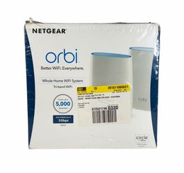 Netgear Orbi AC3000 Tri-Band Whole Home Mesh WiFi - Pack of 2 (RBK50-100NAS)
