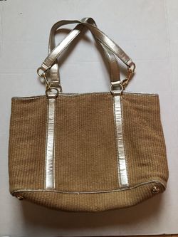 Michael Kors straw tote bag