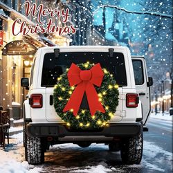 Christmas Car Wreath Spare Tire Decoration LED (unopened, new)