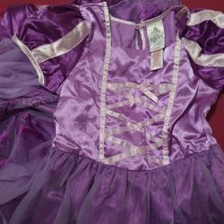 Disney Store Rapunzel Tangle Ball Nightgown 9-10 New