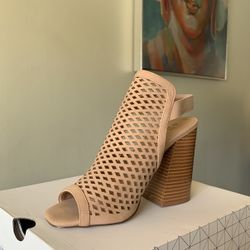Beige Sandals Heels For Women 
