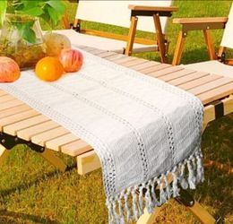 New Crochet Table Runner with Tassels color Bage
